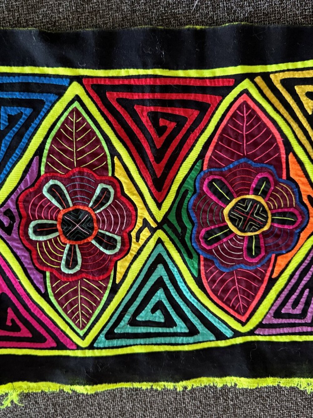Hand stitched Mola from Panama